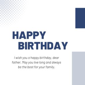 Happy birthday, Dad, from your daughter