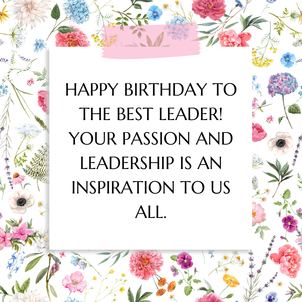 Happy birthday message to boss
