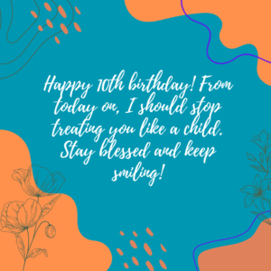 10 year old baby girl birthday wishes